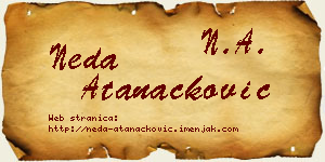 Neda Atanacković vizit kartica